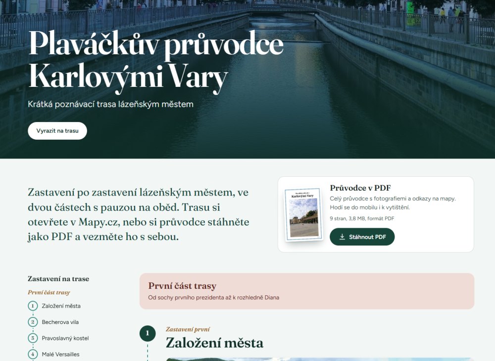 Náhled webu Karlových Varyů